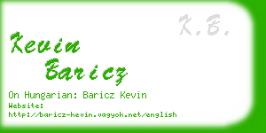 kevin baricz business card